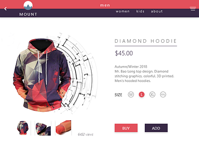 E-Commerce Shop clothing design e commerce mount product design shop single item ui ux web