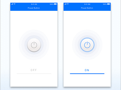 Daily UI 15 app mobile onoff powerbutton responsive switch ui ux