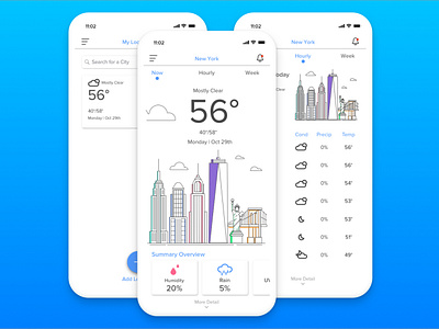 Weather App challenge daily ui icons illustration illustrator ios mobile app sketch weather app weather icon web