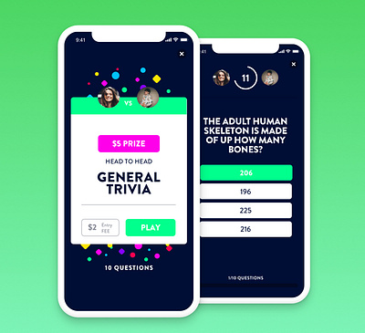 Daily Trivia animation app branding branding design challenge color daily ui design flat game hire me icon illustration layout shapes sketch trivia typography ux vector
