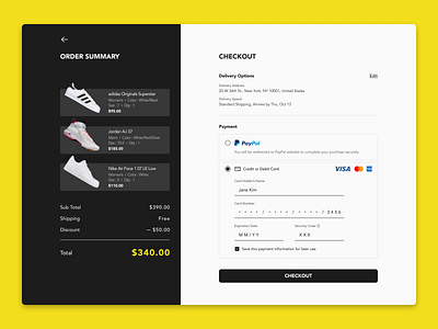 Daily UI #002. Credit Card Checkout 002 checkout ui creditcardcheckout daily ui 002 dailyui dailyui002 dailyui02 design pay ui shoes web ui sneakers sneakersweb ui uiux web web ui webui