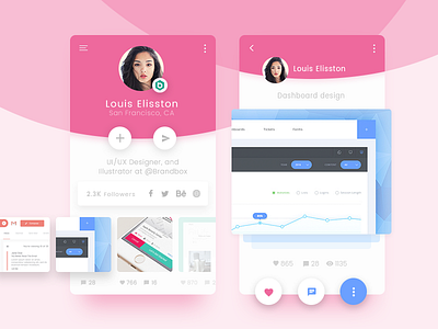 Dribbble app concept app concept dribbble mobile pink prototype redesign