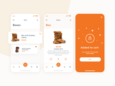 Cookies app #5 app colorfull cookie design ecommerce ui uidesign ux uxdesign