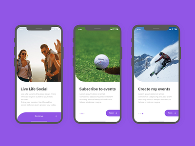 Social App #2 app colorfull design events events app social ui uidesign uiux uxdesign