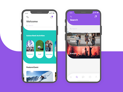 Social App #4 app colorfull design home social ui uidesign ux uxdesign welcome