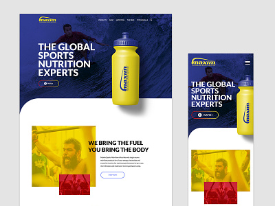 Maxim Sports Nutrition Branding branding web design