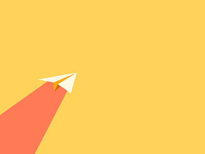 Paper Airplane airplane bold illustration illustrator orange yellow