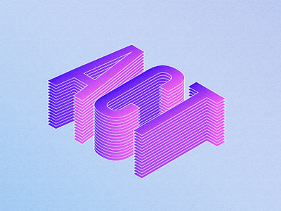 ACT, a test 3d bold design gradient illustrator layered typography