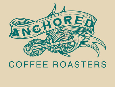 Anchored Coffee Roasters Asset anchor brand branding coffeeroasters graphic design illustration packaging woodcut