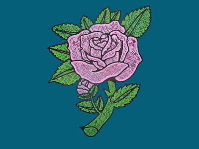 Pink Rose W/ Stem