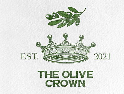 The Olive Crown Logo artist brand branding design freelance freelance graphic designer freelancer graphic design illustration illustrator logo typography vector