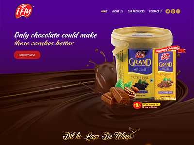 Ifly Chocolate app design app ui chocolate bar chocolate website creative design new website tranding trand ui web design website design