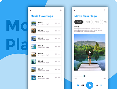 movie player App app design app ui creative app creative app design creative design creative ui graphic design web design website design