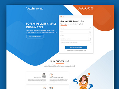 Landing page design creative design landing page design web design