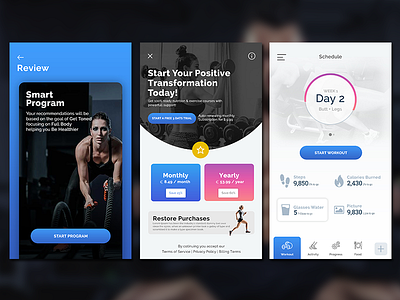 Fitness App app ui creative app design fitness app ui ux