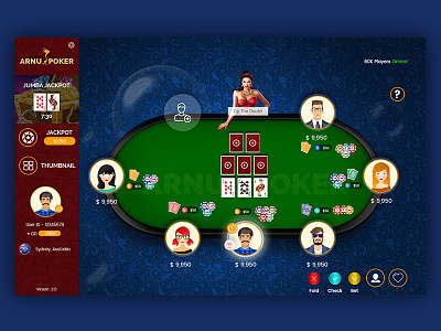 Poker Game creative tablet app game design poker game