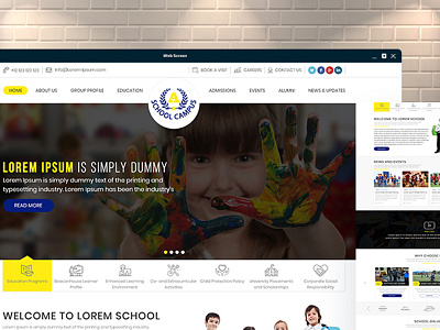 Kids School creative design ui ux website design