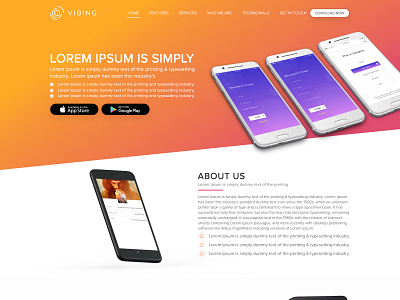 Landing page/microsite Mockup creative design illustration ui ui ux web design