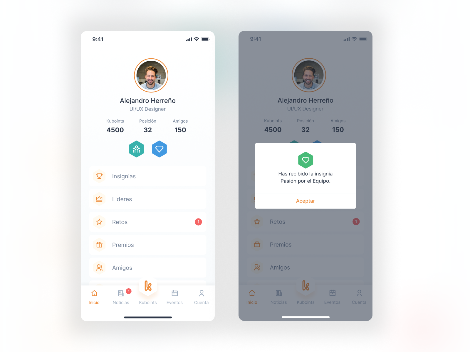 User Profile - Light Theme by Alejandro Herreño on Dribbble