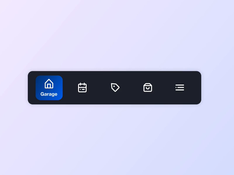 Tab Bar Menu Navigation - Smart Animate by Alejandro Herreño on Dribbble