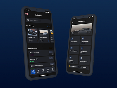 Car Maintenance App - Mobile UI android animation app car carapp design ios maintenance mobile uiux vehicle webdesign