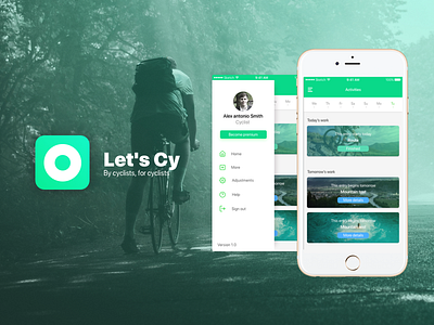 Let's Cy app colors cycling design ui ux