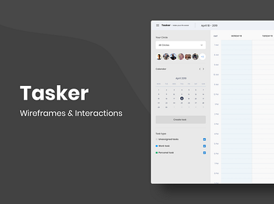 Tasks - Wireframes & Interactions adobe xd colorful colors design figmadesign invision studio landing page sketch sketchapp ui uiux ux webdesign