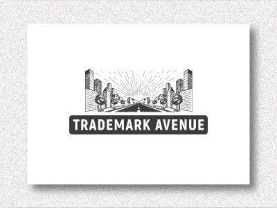 Trademark Avenue avenue handdrawn illustration logo retro sketck trademark vintage