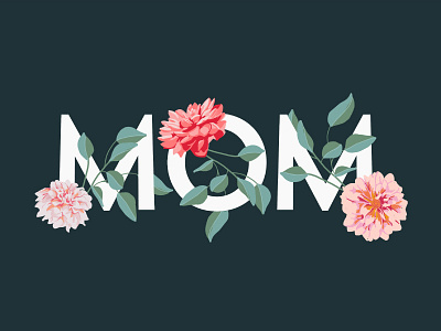 Mom Illustration carnation floral floral illustration flowers happy mothers day illustration mothers day