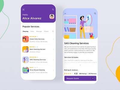 Home Professional Services app colors design flat home illustration ios mobile services ui ux