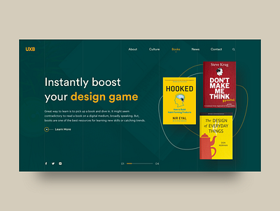 Books Landing Page app art books bookstore card clean colors concept design flat homepage landing page minimal minimalism typography ui ux ux books web website design