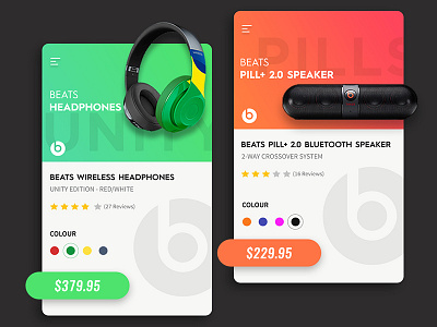 Beats App Design app beats design flat headset mobile speaker ui