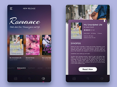 Book App audio book book card ios life love mobile romance