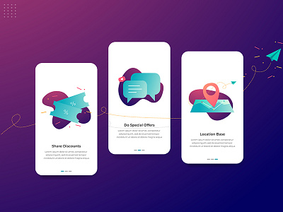 Onboarding Layout for pasarDiskon illustration onboarding prototype startup template ui ux