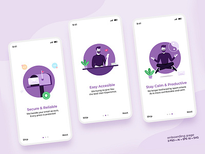 Onboarding Layout for Mobile App