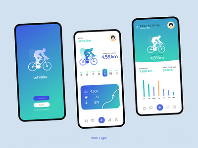 Health app to monitor sports progress bike app health app health progress healthbike sport progress