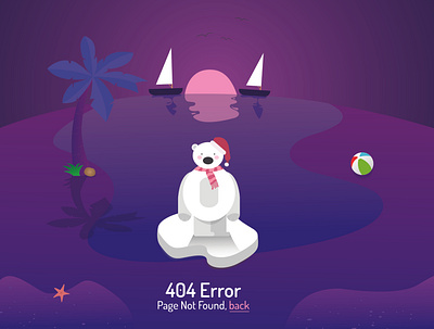404 error page - misplaced polar bear 404 404 error page 404 page illustration template ui vector