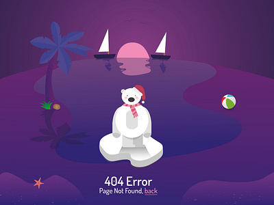 404 error page - misplaced polar bear