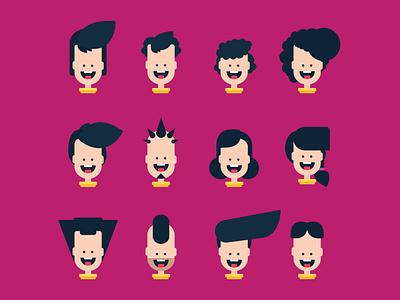 1 face 12 hairstyles