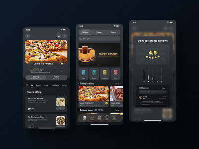 Online food app UI design