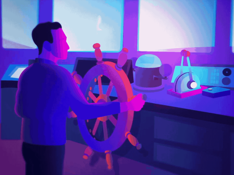 Sailor Man Motion Graphic after effects animated character animated gif animation design illustration motion graphic purple sailor man video