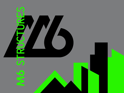 M6 Structures Logo + Brand Concept branding building design logo