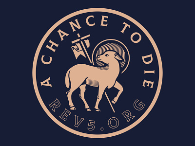 A Chance To Die design lamb moravian sheep sticker vector