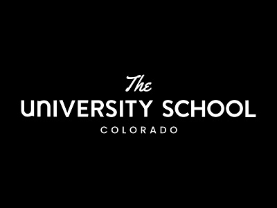 The University School - Word Mark branding design logo typography