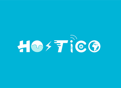 Hostico Logo design graphic design illustration logo typography vector