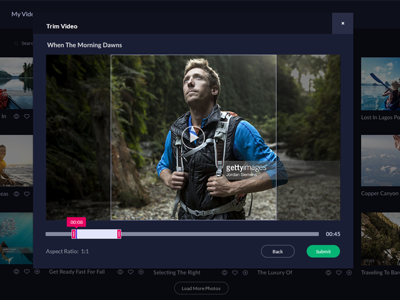 Video Trim Mode UI app editor trim ui ux