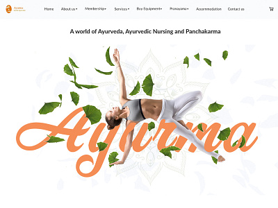 Ayurvedic Treatment Centre meditation typography ui yoga