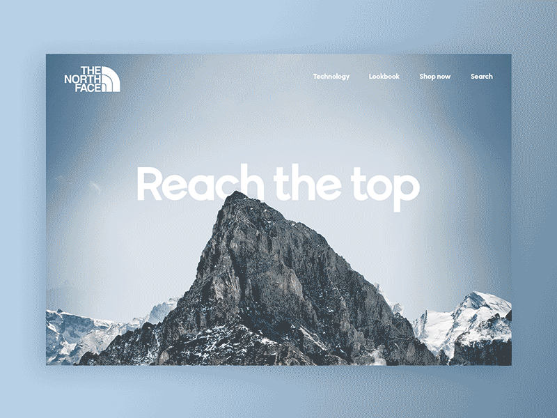 Northface animation after effects animation design ui ux website