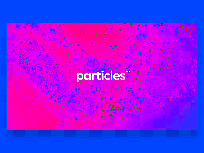 Particles concept animation art blue brand design logo particle