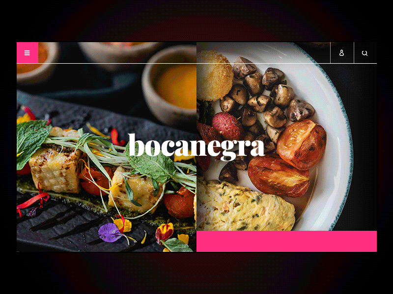 Bocanegra restaurante animation brand design logo website